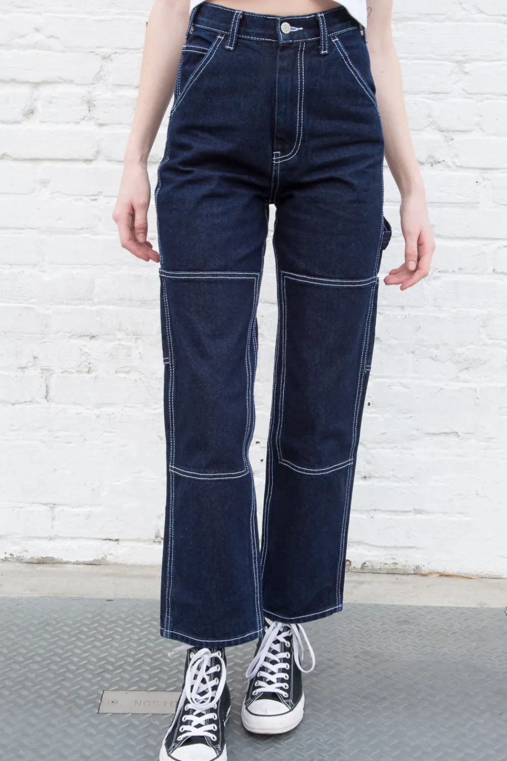 Clearance Ariana Dark Wash Painter Pants Jeans