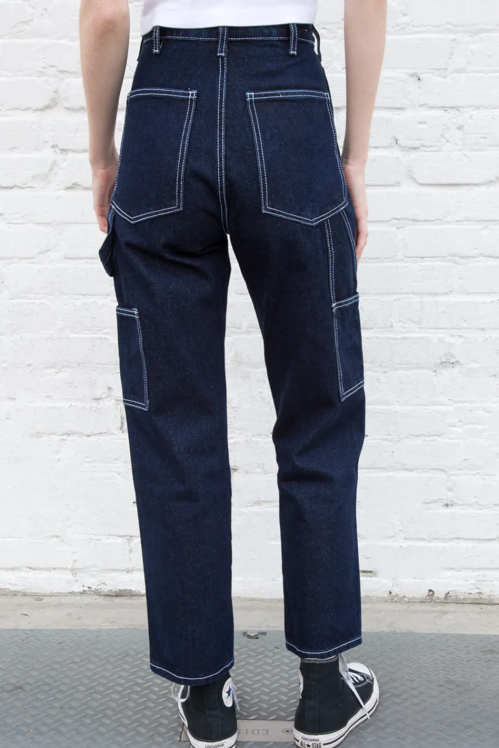 Clearance Ariana Dark Wash Painter Pants Jeans