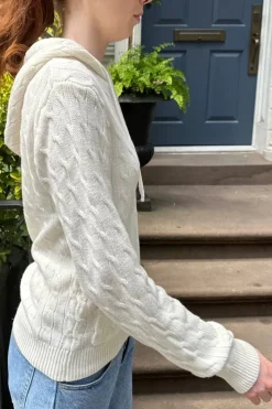 New Ayla Cable Knit Hoodie Cotton