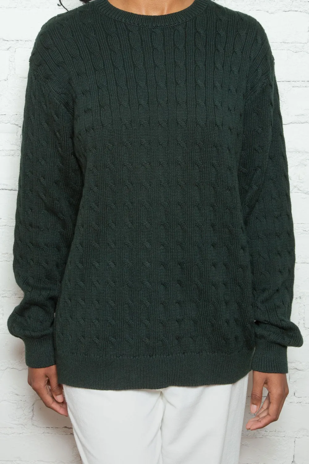 Brianna Cotton Cable Knit Sweater Cotton