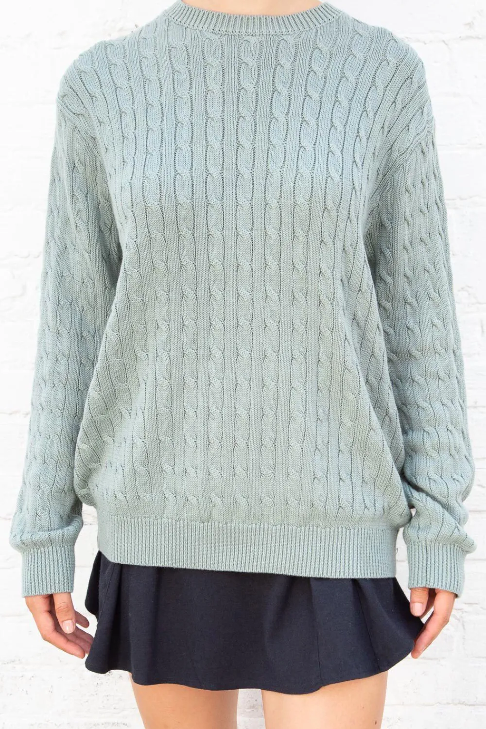 Brianna Cotton Cable Knit Sweater Cotton