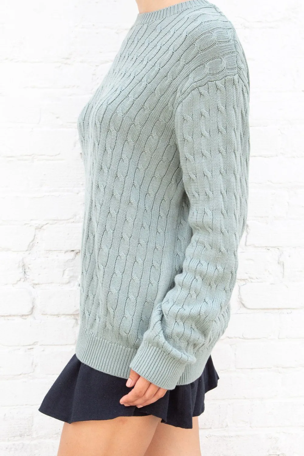 Brianna Cotton Cable Knit Sweater Cotton