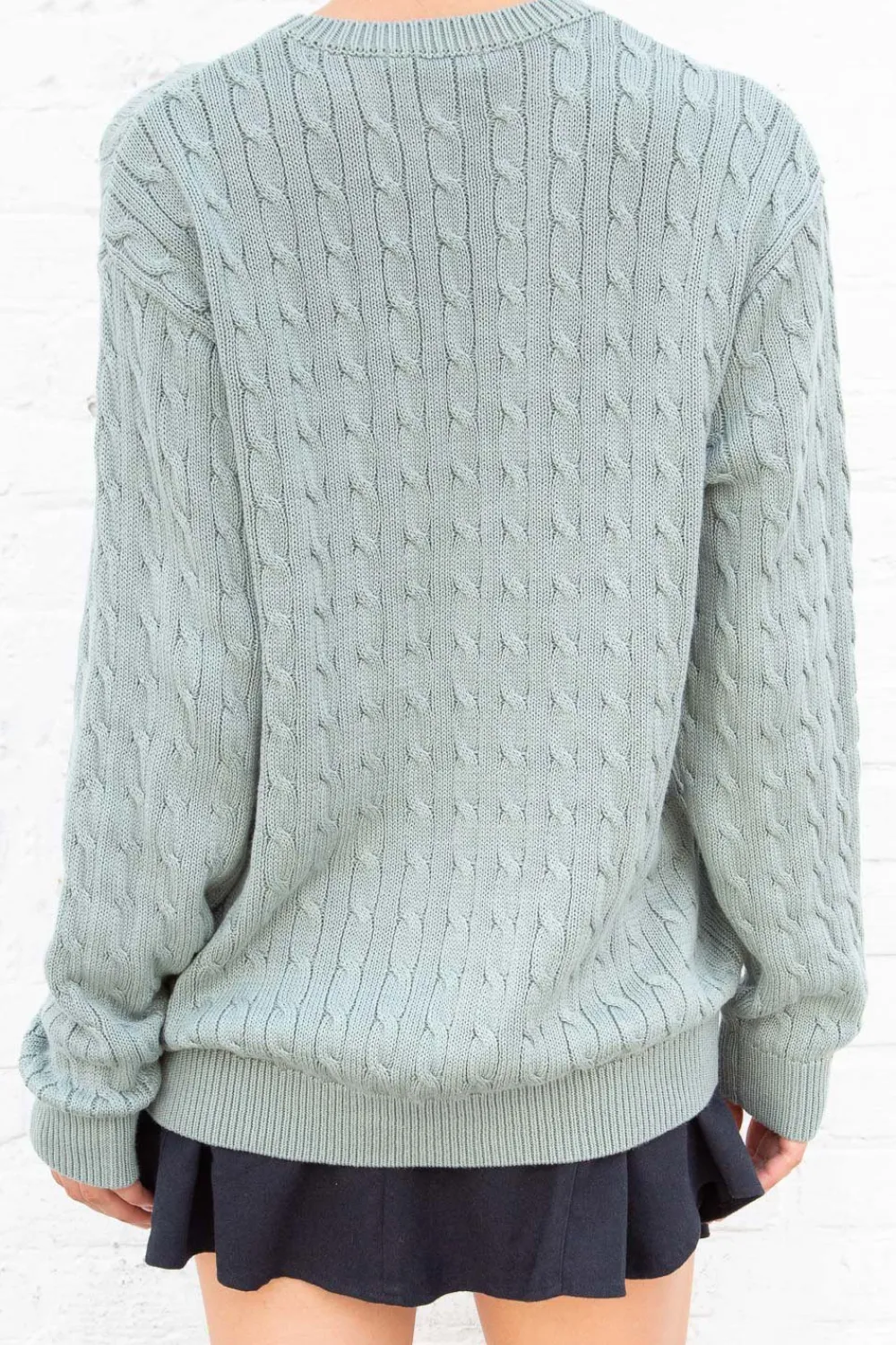 Brianna Cotton Cable Knit Sweater Cotton