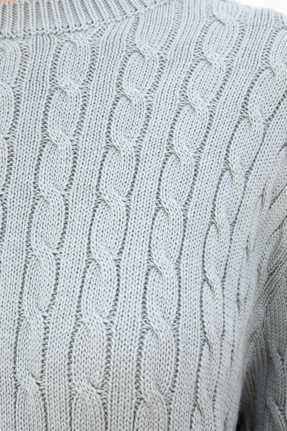 Brianna Cotton Cable Knit Sweater Cotton