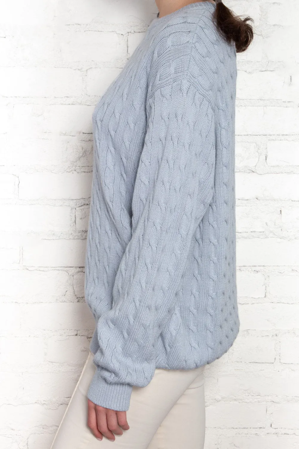 Brianna Cotton Cable Knit Sweater Cotton