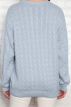 Brianna Cotton Cable Knit Sweater Cotton