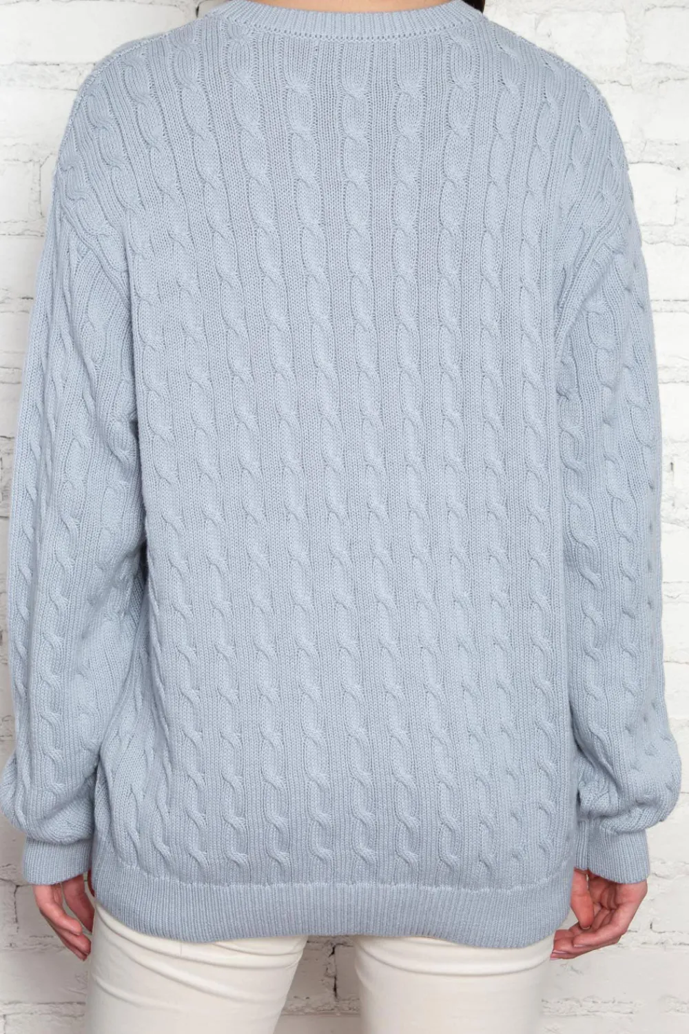 Brianna Cotton Cable Knit Sweater Cotton