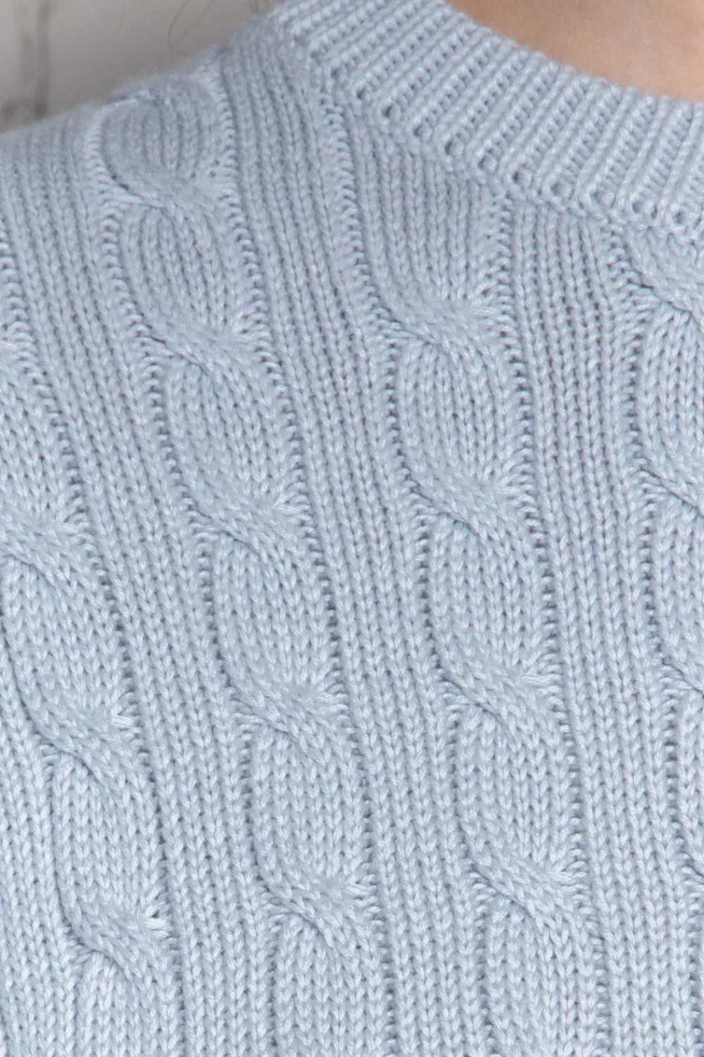 Brianna Cotton Cable Knit Sweater Cotton