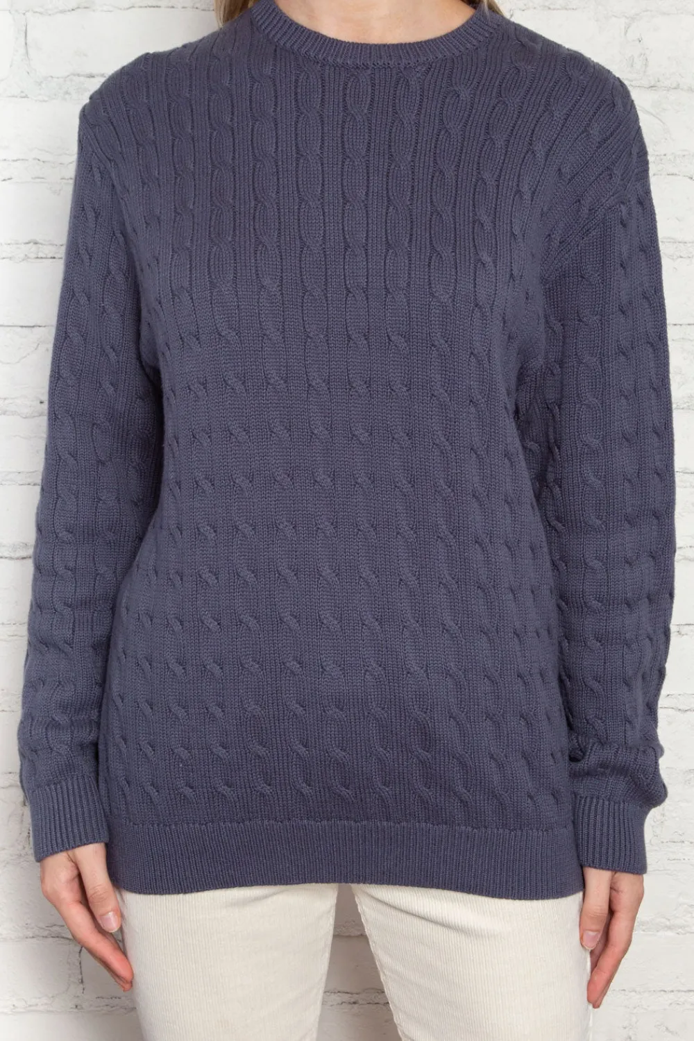Brianna Cotton Cable Knit Sweater Cotton