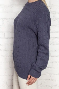 Brianna Cotton Cable Knit Sweater Cotton