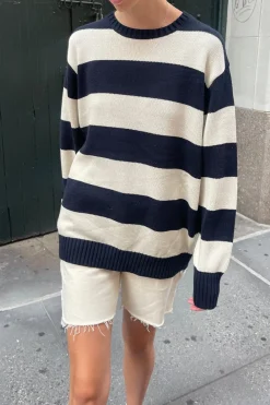 Sale Brianna Cotton Thick Stripe Sweater Stripes|Cotton