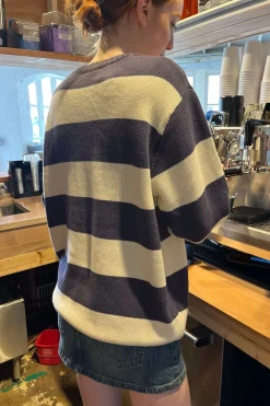 Brianna Cotton Thick Stripe Sweater Stripes|Cotton