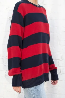 Brianna Cotton Thick Stripe Sweater Stripes|Cotton