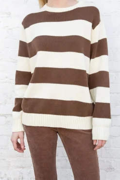 Brianna Cotton Thick Stripe Sweater Stripes|Cotton