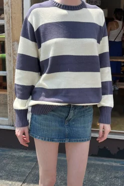 Brianna Cotton Thick Stripe Sweater Stripes|Cotton