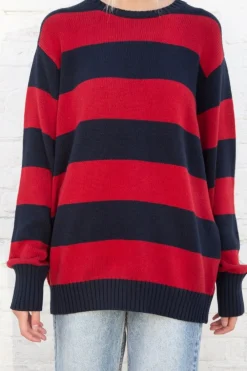 Brianna Cotton Thick Stripe Sweater Stripes|Cotton