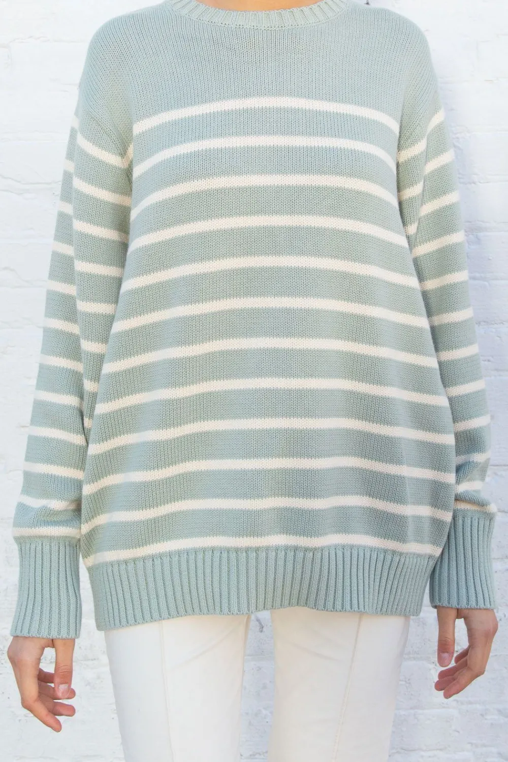 Clearance Brianna Cotton Thin Stripe Sweater Stripes|Cotton
