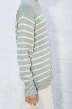 Clearance Brianna Cotton Thin Stripe Sweater Stripes|Cotton