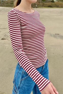 Clearance Catalina Stripe Top Stripes|Long Sleeves