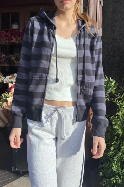 Hot Christy Striped Hoodie Sweatpants & Sweatshirts