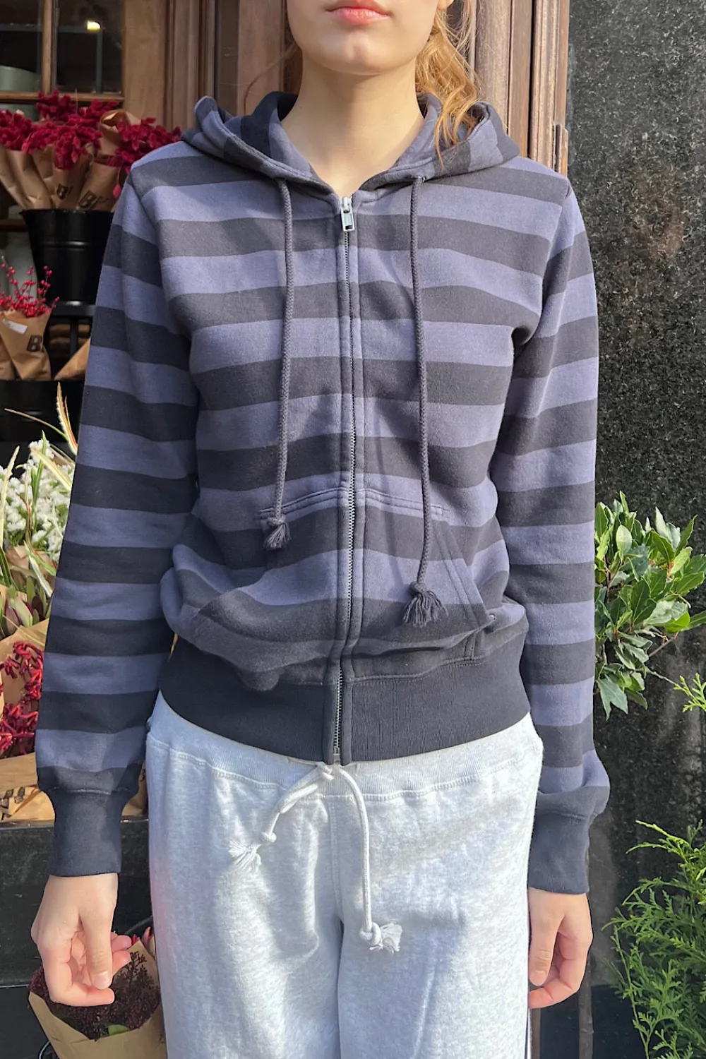 Hot Christy Striped Hoodie Sweatpants & Sweatshirts