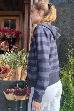 Hot Christy Striped Hoodie Sweatpants & Sweatshirts