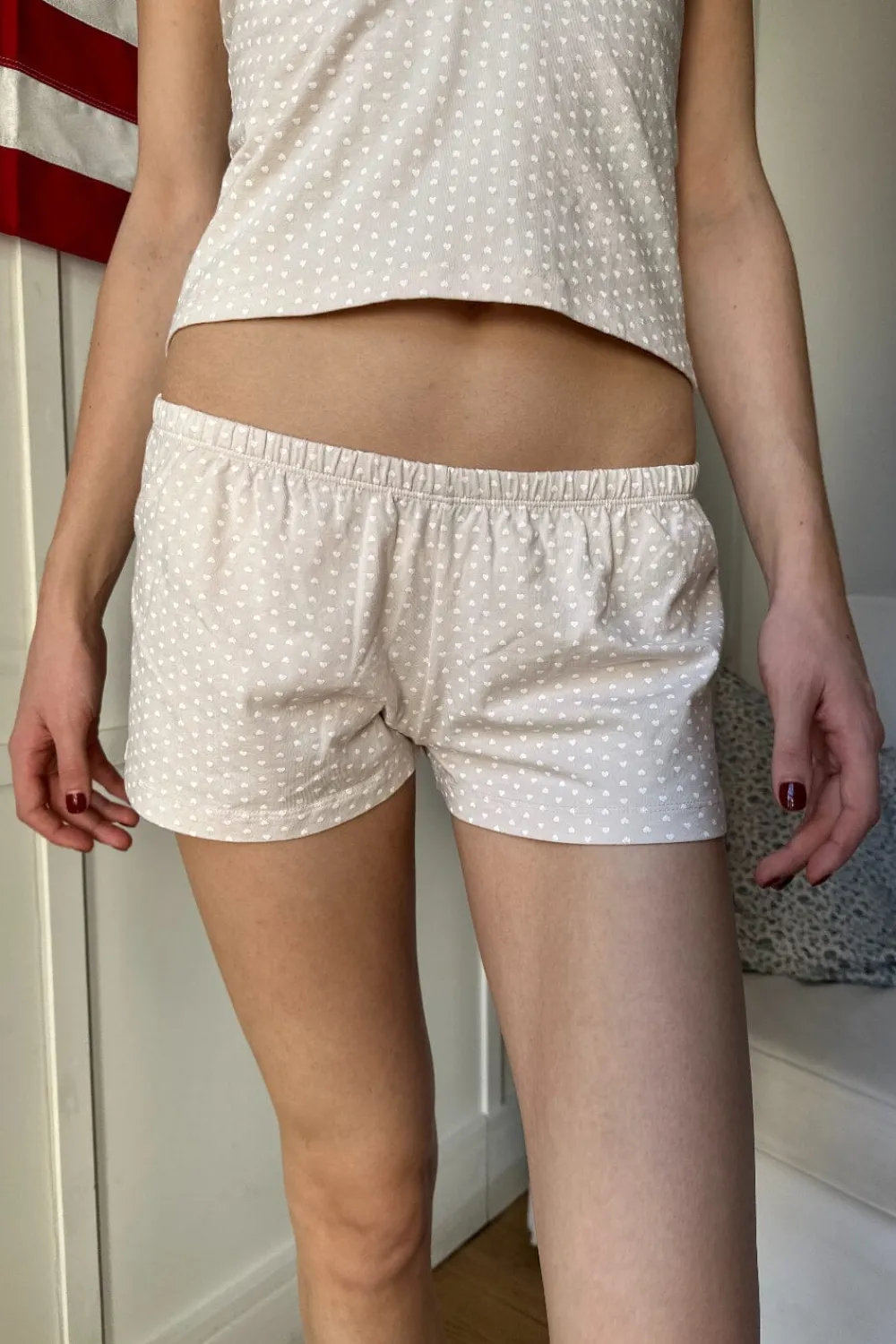 Hot Emery Heart Shorts Intimates Set|Pajamas
