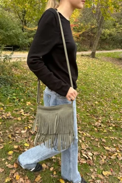 Hot Fringe Suede Crossbody Bag Bags & Backpacks