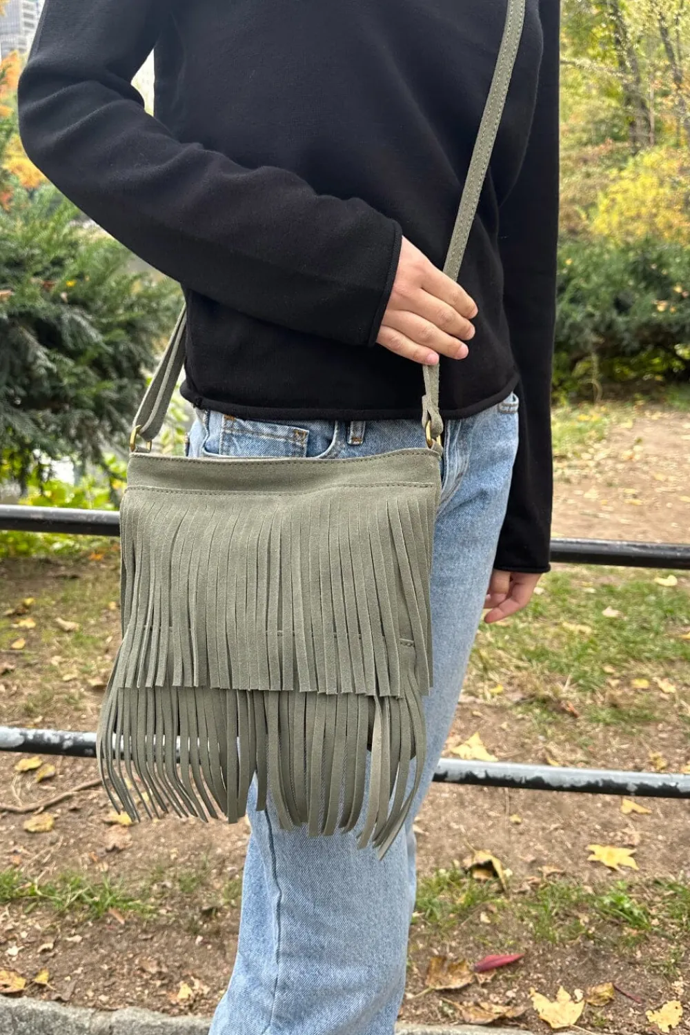 Hot Fringe Suede Crossbody Bag Bags & Backpacks