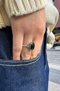 Green Stone Ring Jewelry