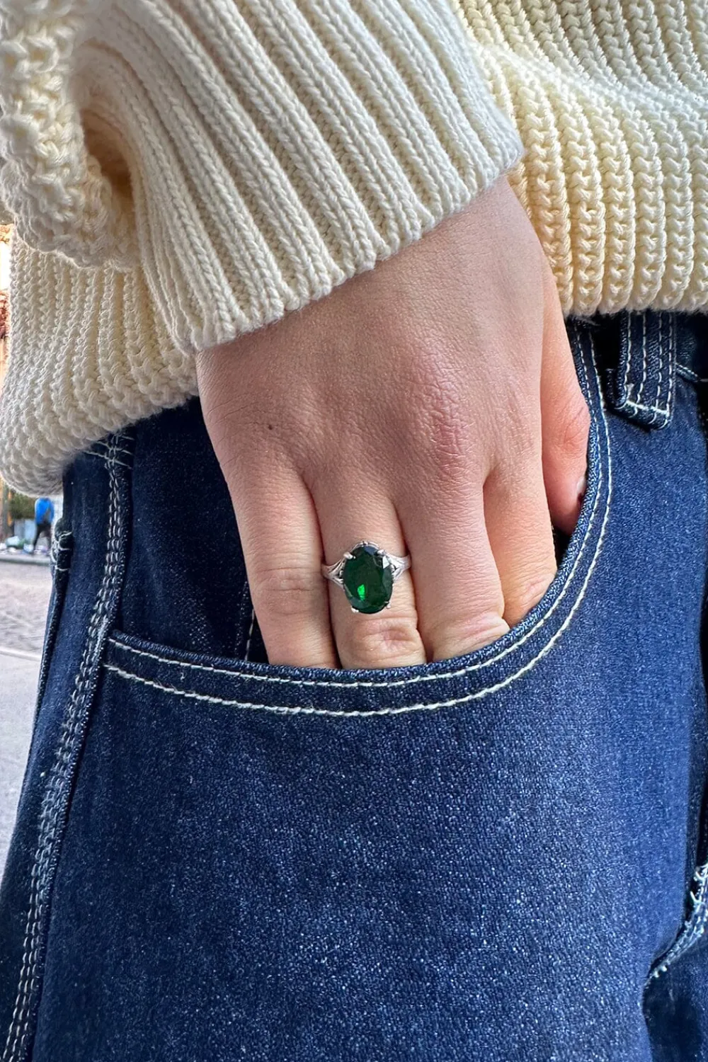 Green Stone Ring Jewelry