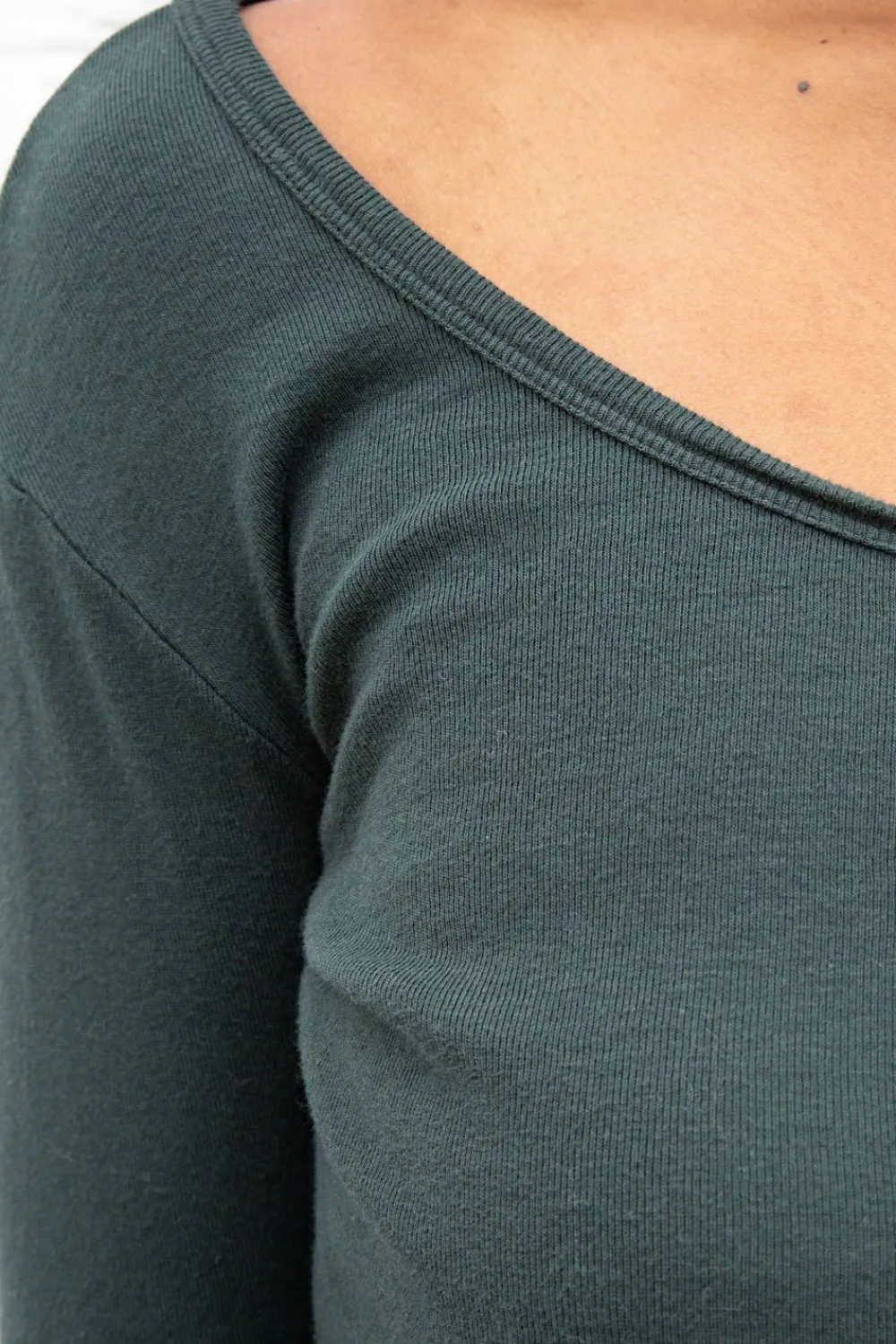Hot Jillian Basic Top Off The Shoulder|Long Sleeves