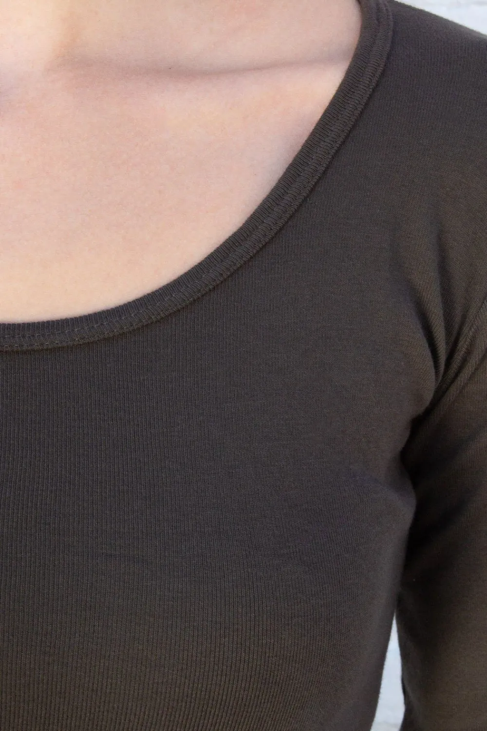 Hot Jillian Basic Top Off The Shoulder|Long Sleeves