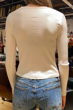 Hot Jillian Basic Top Off The Shoulder|Long Sleeves