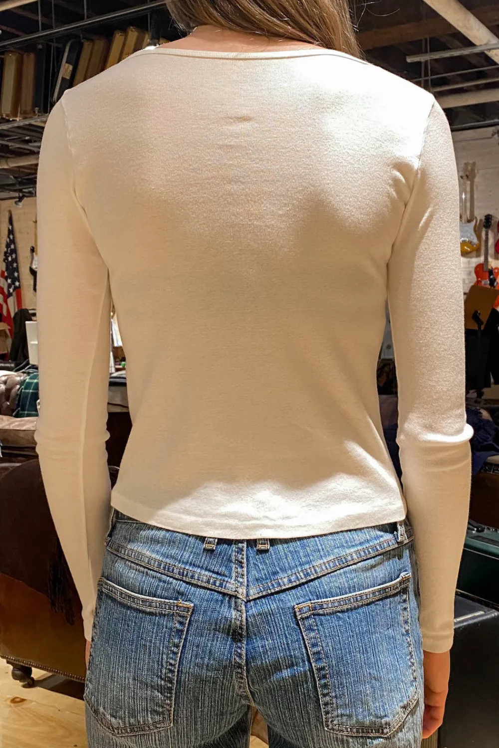 Hot Jillian Basic Top Off The Shoulder|Long Sleeves