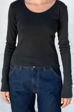 Hot Jillian Basic Top Off The Shoulder|Long Sleeves