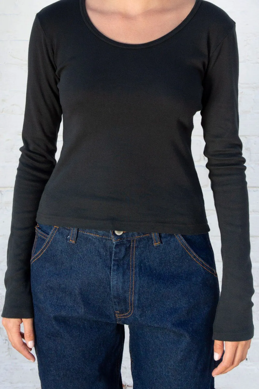 Hot Jillian Basic Top Off The Shoulder|Long Sleeves