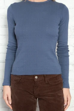 Discount Leah Eyelet Top Long Sleeves