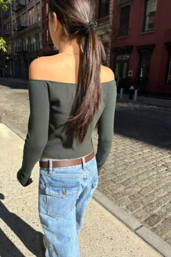 Hot Mayson Top Off The Shoulder|Long Sleeves