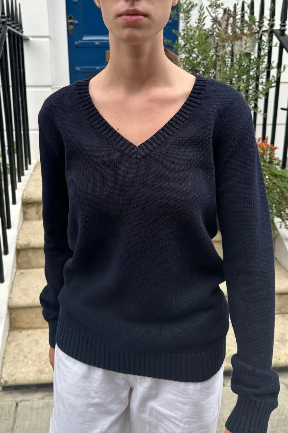 Sale Mollie V-Neck Sweater Cotton