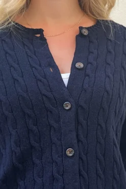 Outlet Olsen Wool Cable Knit Cardigan Cardigans|Wool