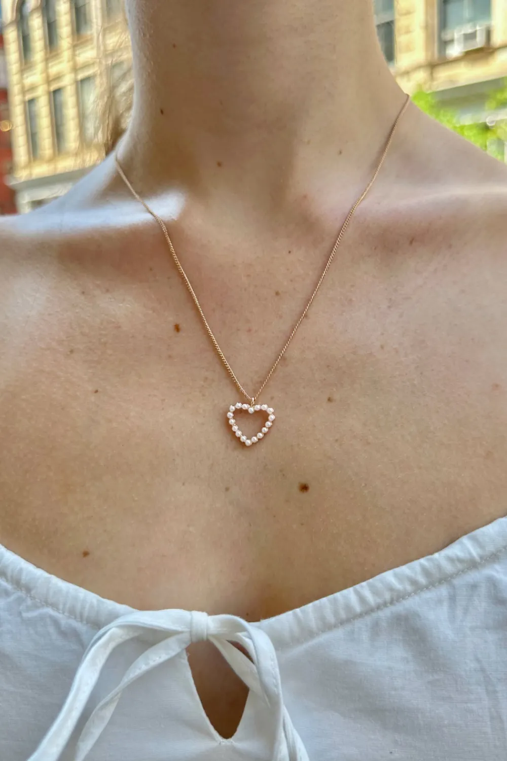 Clearance Pearl Heart Hecklace Jewelry