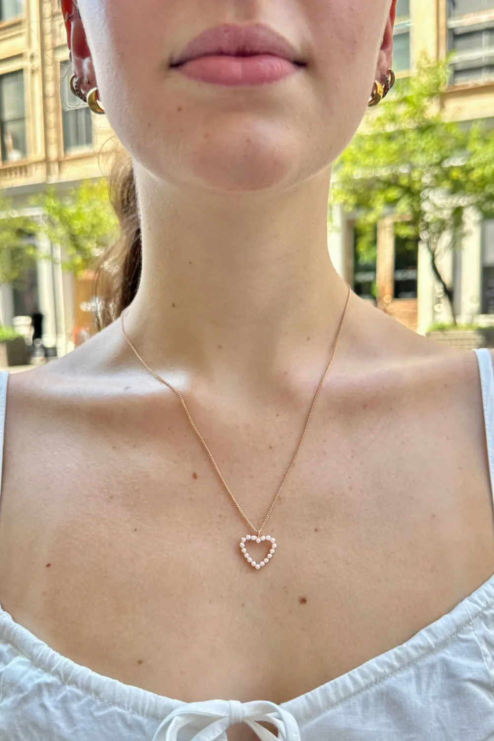 Clearance Pearl Heart Hecklace Jewelry