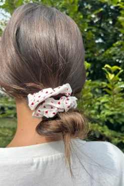 Online Red Heart Scrunchie Hair Accessories