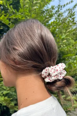 Online Red Heart Scrunchie Hair Accessories