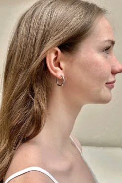 New Stainless Steel Hoop Earrings Stainless Steel|Jewelry
